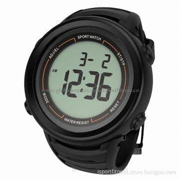 10 Laps Waterproof Wrist Stopwatch with Two Alarms